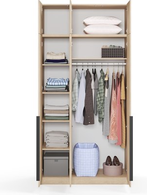 Шкаф Soma Lord Black 3-х створчатый 120x240