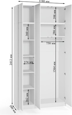 Шкаф Soma Lord Lite 3-х створчатый 120x240
