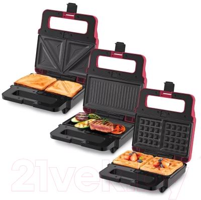 Вафельница Kitfort KT-3610-1 (малиновый)