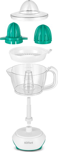 Соковыжималка электрическая Kitfort KT-1147-2 (белый/зеленый)
