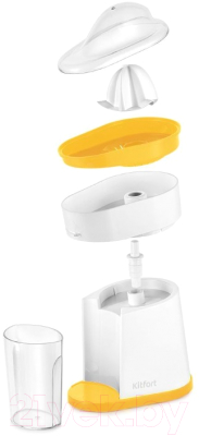 Соковыжималка электрическая Kitfort KT-1150-3 (белый/желтый)