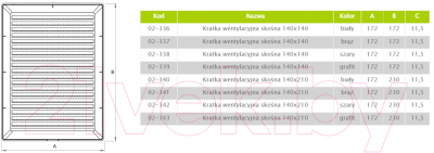 Решетка вентиляционная AirRoxy 02-336