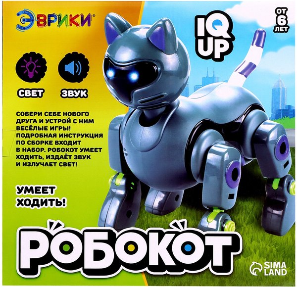 Конструктор электромеханический Эврики Робот Робокот XY-S1 / 6258374