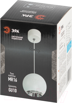 Потолочный светильник ЭРА PL32 WH/CH MR16 GU10 / Б0061379