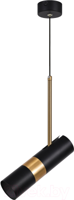 Потолочный светильник ЭРА PL33 BK/GD MR16 GU10 / Б0061382 - фото