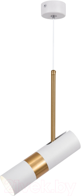 Потолочный светильник ЭРА PL33 WH/GD MR16 GU10 / Б0061381 - фото