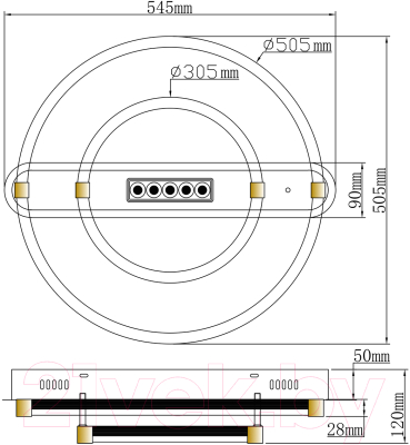 Потолочный светильник ESCADA Aspect 10253/2LED