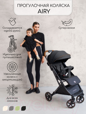 Детская прогулочная коляска Amarobaby Airy / AB23-10AIRY/09 (черный)
