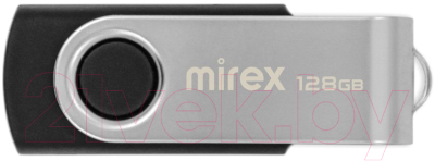 USB flash накопитель Mirex Swivel Black 128Gb (13600-FMURS128) - фото