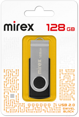 USB flash накопитель Mirex Swivel Black 128Gb (13600-FMURS128)
