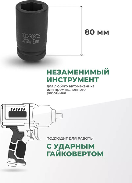 Головка слесарная RockForce RF-48510033(3109)