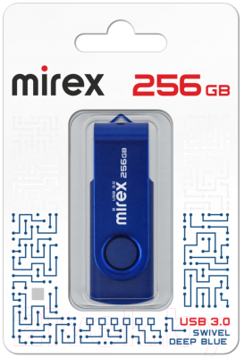 USB flash накопитель Mirex Swivel Deep Blue 256GB (13600-FM3BS256)