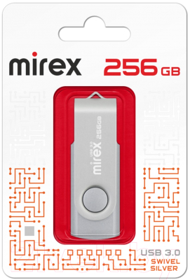 USB flash накопитель Mirex Swivel Silver 256GB (13600-FM3SS256)