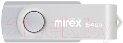 Usb flash накопитель Mirex Swivel Silver 64GB (13600-FM3SVS64) - фото