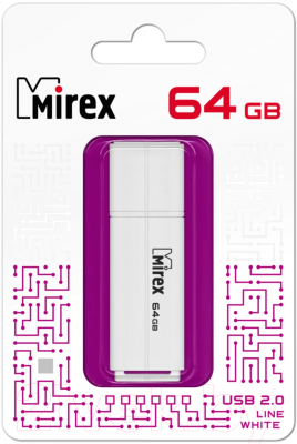 USB flash накопитель Mirex Line White 64GB (13600-FMULWH64)