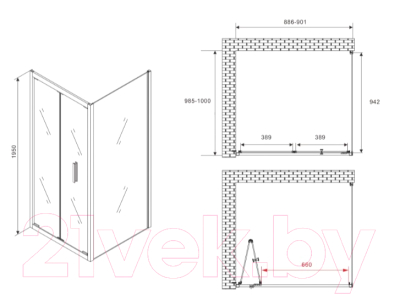 Душевой уголок Abber Sonnenstrand AG07090-S100