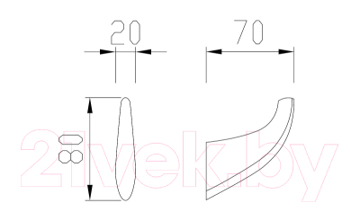 Крючок для ванной Cezares LINER-HK-01