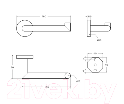 Держатель для туалетной бумаги Cezares RELAX-PH2-01