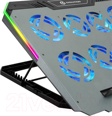 Подставка для ноутбука Evolution LCS-06 RGB с активным охлаждением