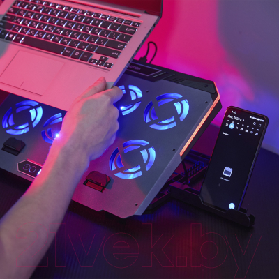 Подставка для ноутбука Evolution LCS-06 RGB с активным охлаждением