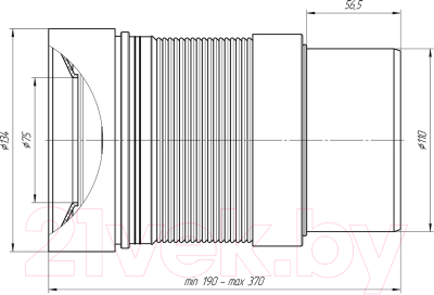 Слив (гофра) Ани Пласт K821R