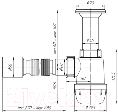 Сифон Ани Пласт А0510