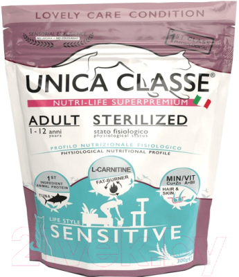 Сухой корм для кошек Unica Classe Adult Sterilized Sensitive - фото