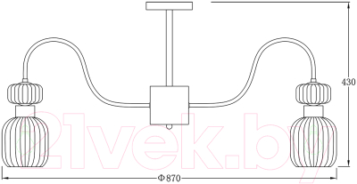Люстра ESCADA Gloss 1141/8PL (Chrome/Beige)