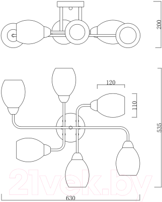 Люстра ESCADA Hope 1132/6P