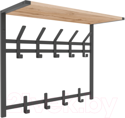 Вешалка для одежды ЗМИ Торонто 22Д с полкой / ВСПТ22Д - фото