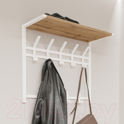 Вешалка для одежды ЗМИ Торонто 22Д с полкой / ВСПТ22Д