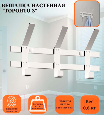 Вешалка для одежды ЗМИ Торонто 3 / ВНТ3