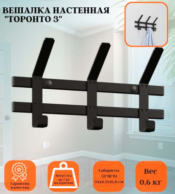 Вешалка для одежды ЗМИ Торонто 3 / ВНТ3