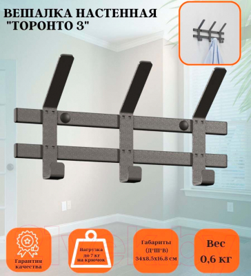 Вешалка для одежды ЗМИ Торонто 3 / ВНТ3