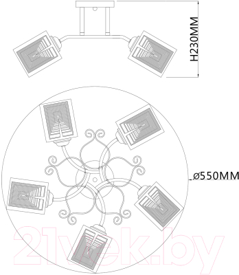 Люстра ESCADA Spirea 1105/5PL