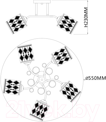 Люстра ESCADA Оптима 1106/5PL