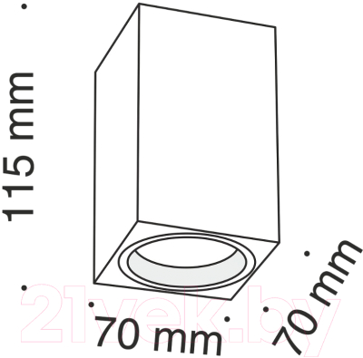 Точечный светильник Maytoni Alfa C011CL-01B