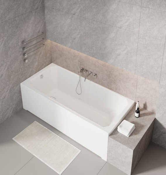 Ванна акриловая Triton Прага 180x80 New (с ножками и сифоном)