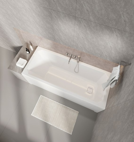 Ванна акриловая Triton Прага 180x80 New (с ножками и сифоном)