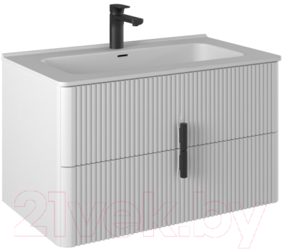 Тумба с умывальником Briz Бьянко 80 / 106 03-18080-16 00 БЕЛ - фото