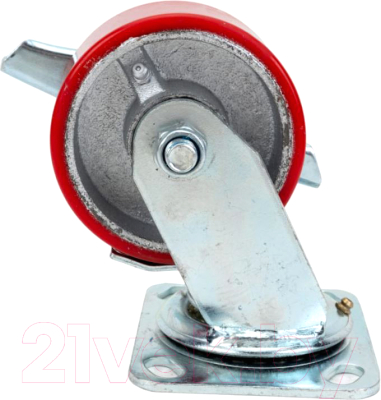 Опора колесная для тележки складской TOR SCpb 42 100мм с тормозом N / 1026624 - фото