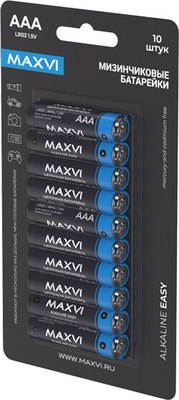 Комплект батареек Maxvi MBLR03ES10 AAA