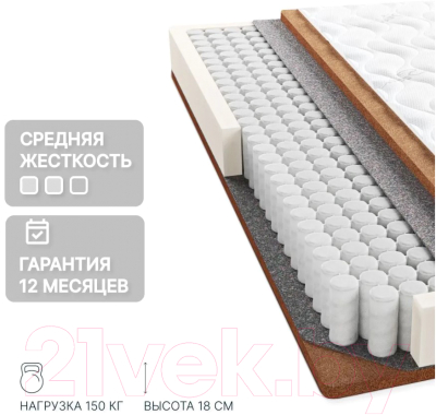 Матрас Seven Dreams Coco Lite Hard Lux 413341 (80x200)