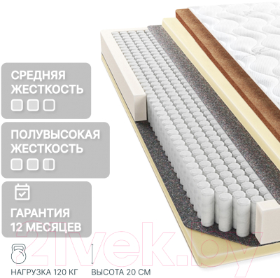 Матрас Seven Dreams Twin Coco Foam 413345 (80x200)