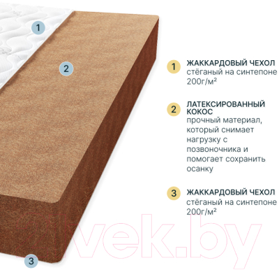 Матрас Seven Dreams Monolith Coco 413417 (80x200)