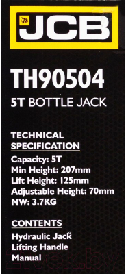 Бутылочный домкрат JCB TH90504