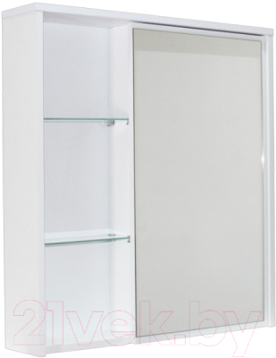 Шкаф для ванной СанитаМебель Камелия-07.70 (правый, белый) - фото
