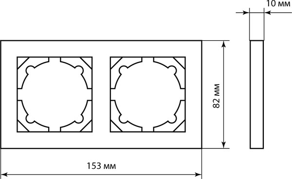Рамка для выключателей и розеток TDM Сенеж / SQ1816-0255