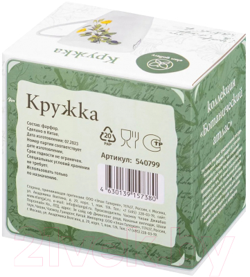 Кружка Elan Gallery Ботанический атлас / 540799 