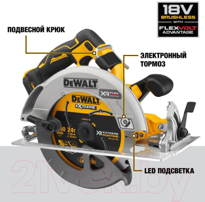 Профессиональная дисковая пила DeWalt DCS573NT